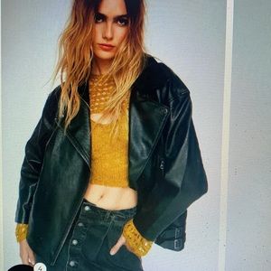 Brand new. Nasty Gal Faux Leather biker jacket